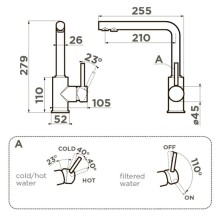 Смеситель для кухни с фильтром Omoikiri Nakagawa 2 Plus-GB графит 4994343 + H851P00