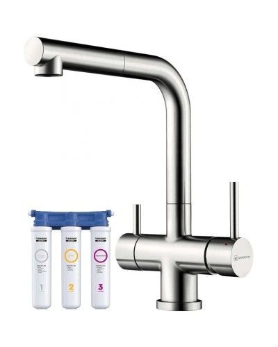 Смеситель для кухни с фильтром Omoikiri Takamatsu-S-BN нержавеющая сталь 4994346 + H851P00