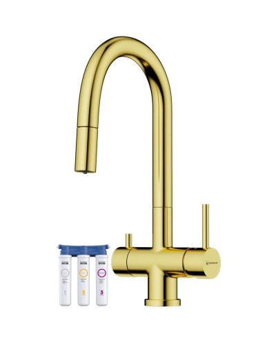 Смеситель для кухни с фильтром Omoikiri Akita-S-LG светлое золото 4994350 + H851P00