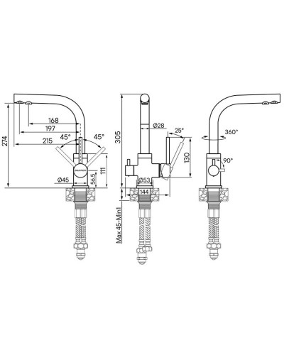 Смеситель для кухни с фильтром Paulmark Essen ES213011-328 + H851P00