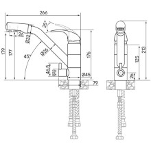 Смеситель для кухни с фильтром Paulmark Hessen He213017-CR + H851P00