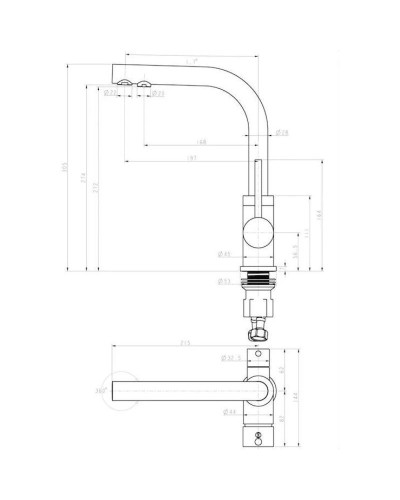 Смеситель для кухни с фильтром Paulmark Essen Es213011-401BR + H851P00