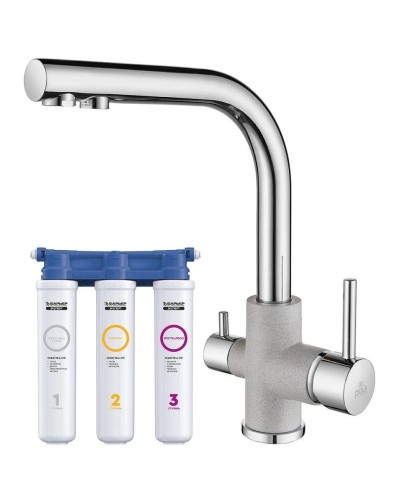 Смеситель для кухни с фильтром Paulmark Essen Es213011-GRCR + H851P00