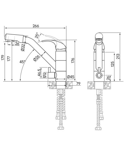 Смеситель для кухни с фильтром Paulmark Hessen He213017-431 + H851P00