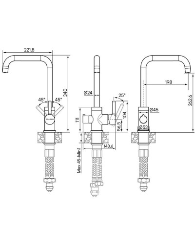 Смеситель для кухни с фильтром Paulmark Logas LO213021-418 + H851P00
