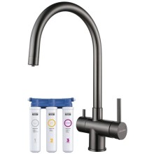 Смеситель для кухни с фильтром Paulmark Heller HE213218-GM + H851P00