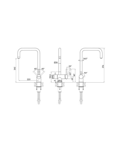 Смеситель для кухни с фильтром Paulmark Wetter WE213030-GM + H851P00