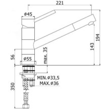 Смеситель для кухни Paffoni Birillo BI182CR
