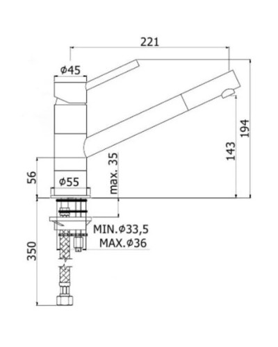 Смеситель для кухни Paffoni Birillo BI182CR