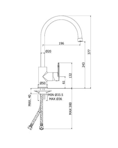 Смеситель для кухни Paffoni Candy CA181CR