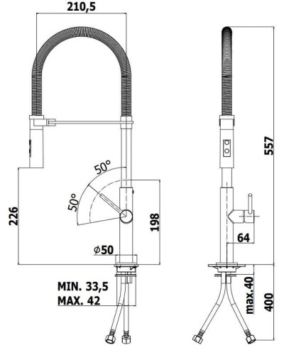 Смеситель для кухни Paffoni Chef CH179CR