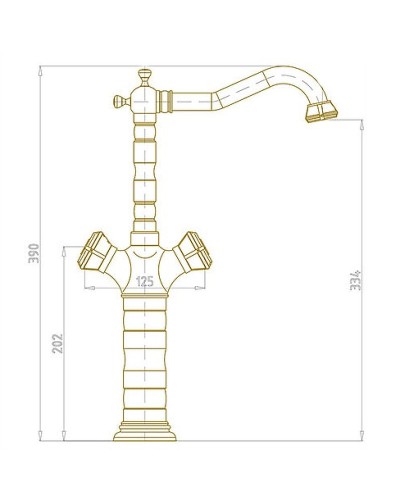 Смеситель для кухни Bronze de Luxe Royal 21973K Бронза