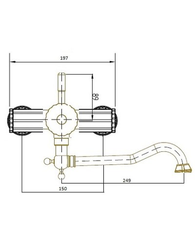 Смеситель для раковины Bronze de Luxe Windsor 10111 Бронза