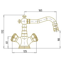 Смеситель для биде Bronze de Luxe Royal 10217/1 Бронза
