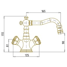 Смеситель для биде Bronze de Luxe Royal 10217/1 Бронза