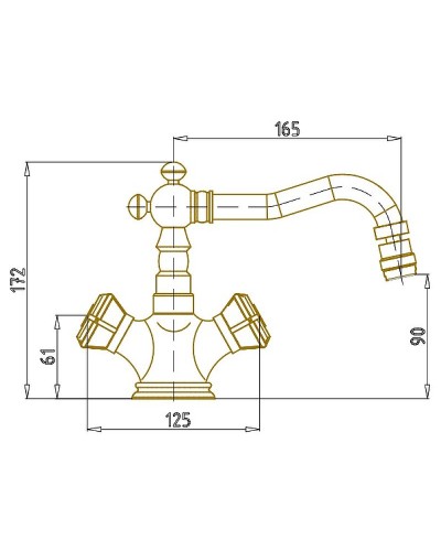 Смеситель для биде Bronze de Luxe Royal 10217/1 Бронза