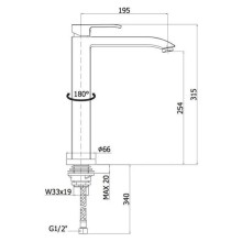 Смеситель для кухни Paffoni Level LES188CR