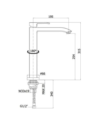 Смеситель для кухни Paffoni Level LES188CR