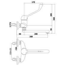 Смеситель для кухни Paffoni Nettuno Due ND302CR