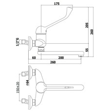 Смеситель для кухни Paffoni Nettuno Due ND302CR