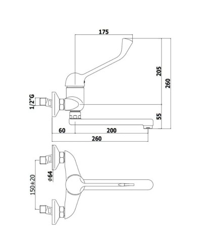 Смеситель для кухни Paffoni Nettuno Due ND302CR