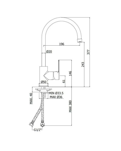 Смеситель для кухни Paffoni Red RED181CR