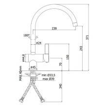 Смеситель для кухни Paffoni Rock RO180CR