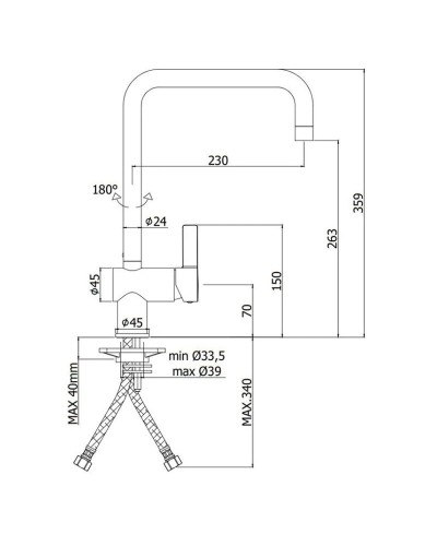 Смеситель для кухни Paffoni Rock RO980CR