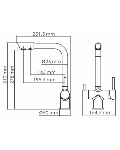 Смеситель для кухни под фильтр WasserKRAFT A8317