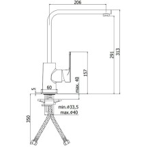 Смеситель для кухни Paffoni Sly SY180CR