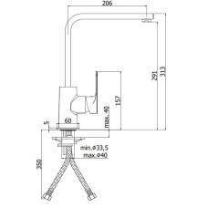 Смеситель для кухни Paffoni Sly SY180CR