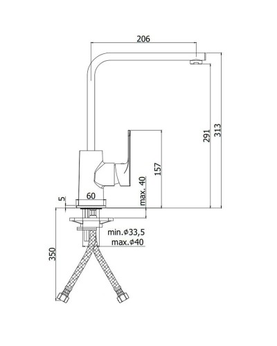 Смеситель для кухни Paffoni Sly SY180CR