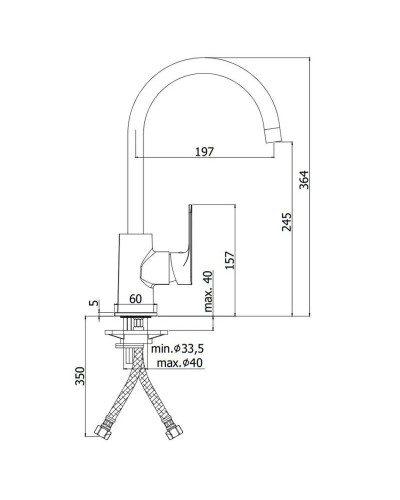 Смеситель для кухни Paffoni Sly SY181CR