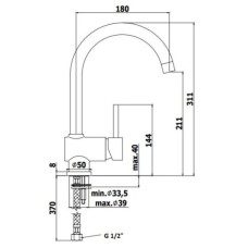 Смеситель для кухни Paffoni Stick SK180CR
