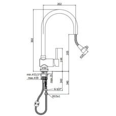 Смеситель для кухни Paffoni Stick SK185CR