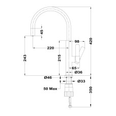 Смеситель для кухни Teka FOT 995 116030034