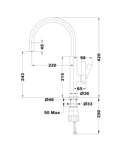 Смеситель для кухни Teka FOT 995 116030022