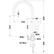 Смеситель для кухни Teka FOT 995 116030023