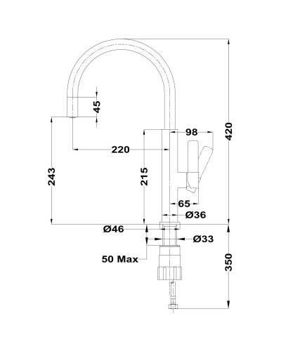Смеситель для кухни Teka FOT 995 116030023
