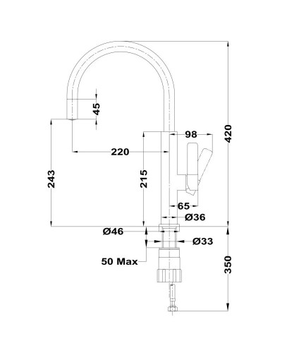 Смеситель для кухни Teka FOT 995 116030024