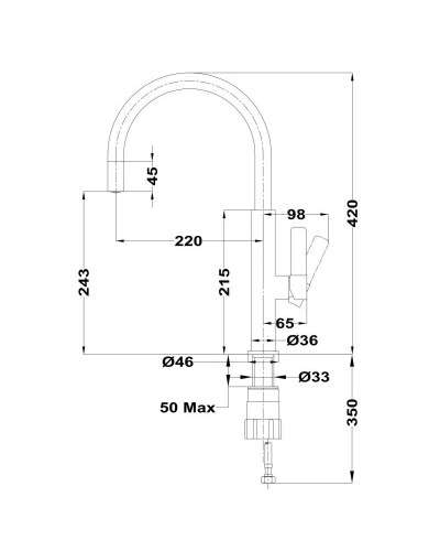 Смеситель для кухни Teka FOT 995 116030048