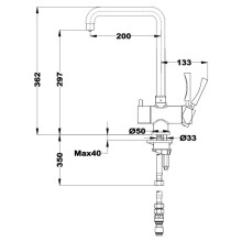 Смеситель для кухни с подключением к фильтру Teka OS 210 116090000
