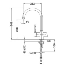 Смеситель для кухни с подключением к фильтру Teka OS 200 182000200