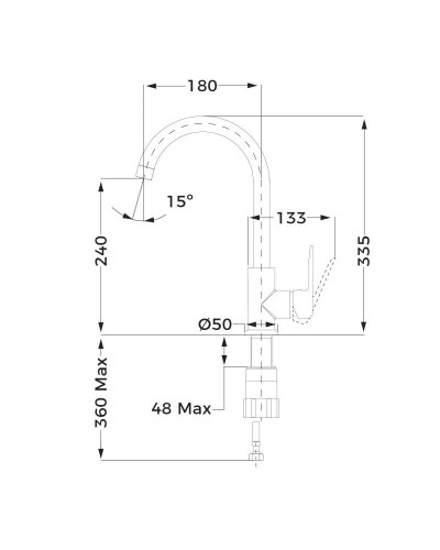 Смеситель для кухни Teka IN 915 539156200
