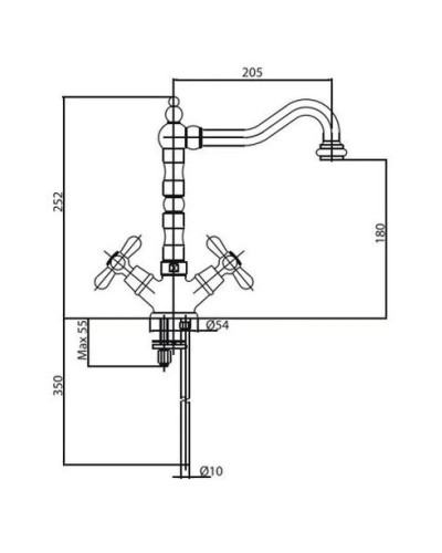 Смеситель для кухни Caprigo Bristol 21-040-crm