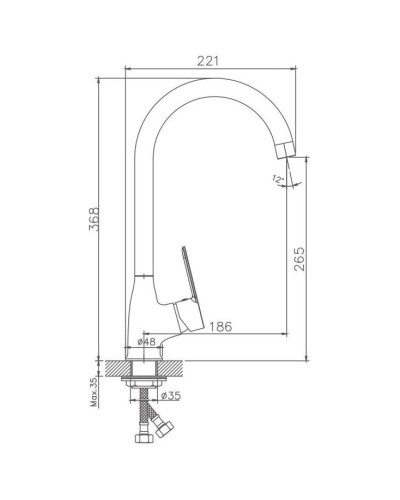Смеситель для кухни Haiba HB73557-8