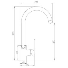 Смеситель для кухни с подключением к фильтру Haiba HB76856