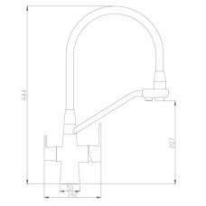 Смеситель для кухни с подключением к фильтру Haiba HB76855-5