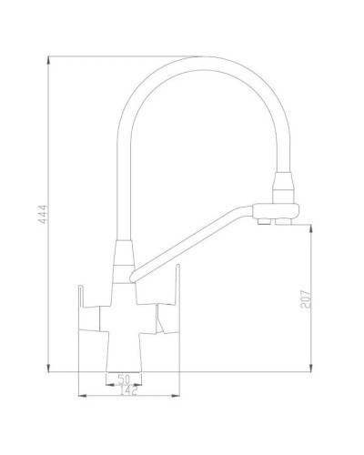 Смеситель для кухни с подключением к фильтру Haiba HB76855-5