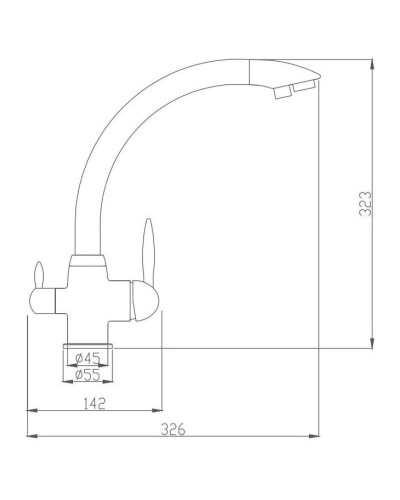 Смеситель для кухни с подключением к фильтру Haiba HB76846